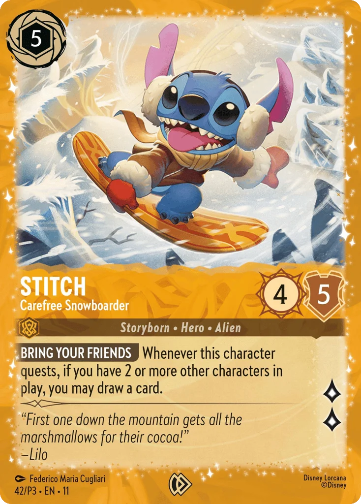 Stitch - Carefree Snowboarder · Promo Expansion 3