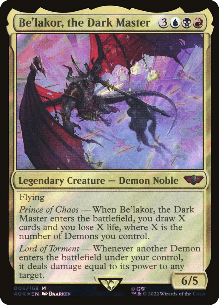 Be'lakor, the Dark Master · Warhammer 40,000 Commander