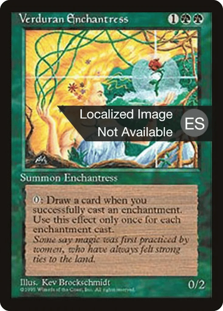 Verduran Enchantress · Fourth Edition Foreign Black Border