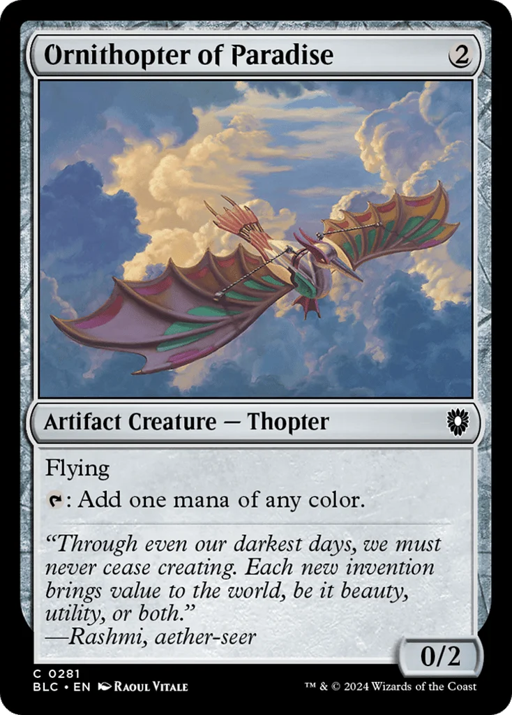 Ornithopter of Paradise · Bloomburrow Commander