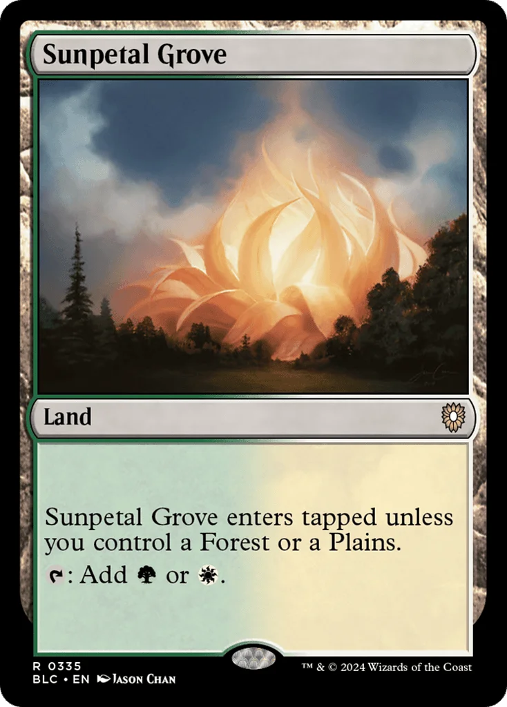 Sunpetal Grove · Bloomburrow Commander
