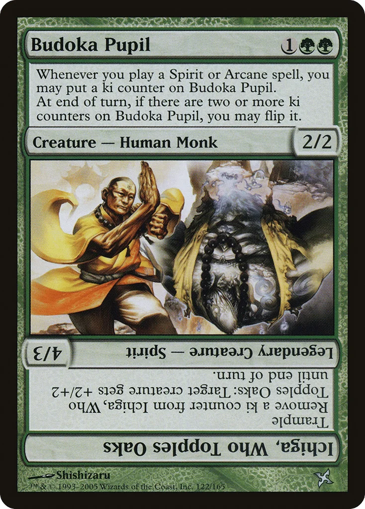 Budoka Pupil // Ichiga, Who Topples Oaks · Betrayers of Kamigawa