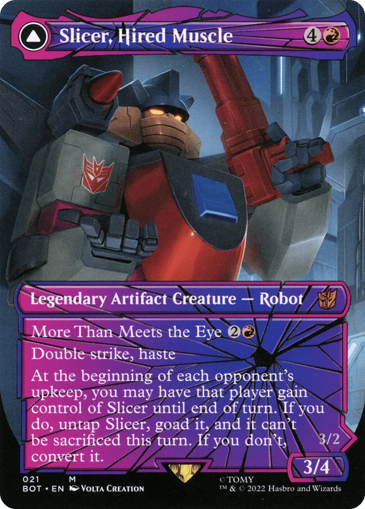 Slicer, Hired Muscle // Slicer, High-Speed Antagonist · Transformers