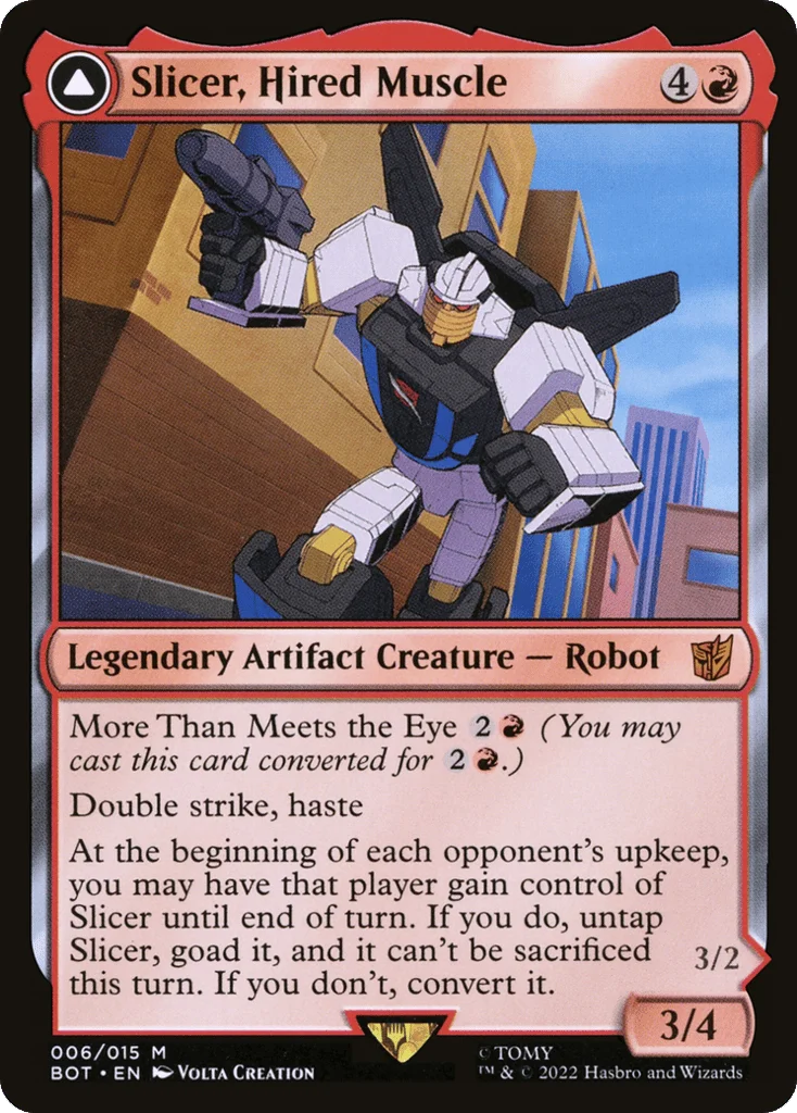 Slicer, Hired Muscle // Slicer, High-Speed Antagonist · Transformers