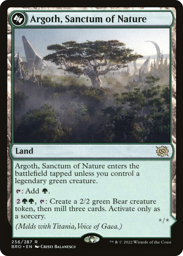 Argoth, Sanctum of Nature // Titania, Gaea Incarnate · The Brothers' War