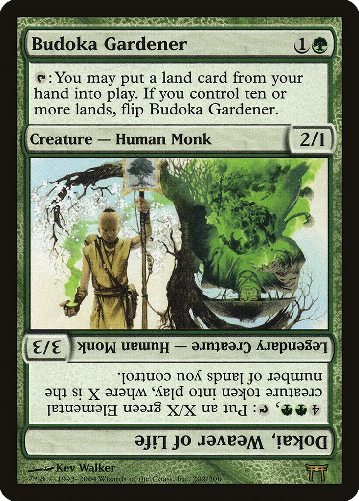 Budoka Gardener // Dokai, Weaver of Life · Champions of Kamigawa