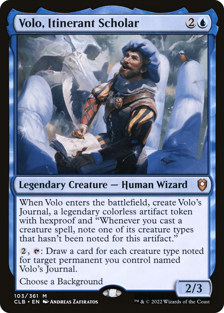 Volo, Itinerant Scholar · Commander Legends: Battle for Baldur's Gate