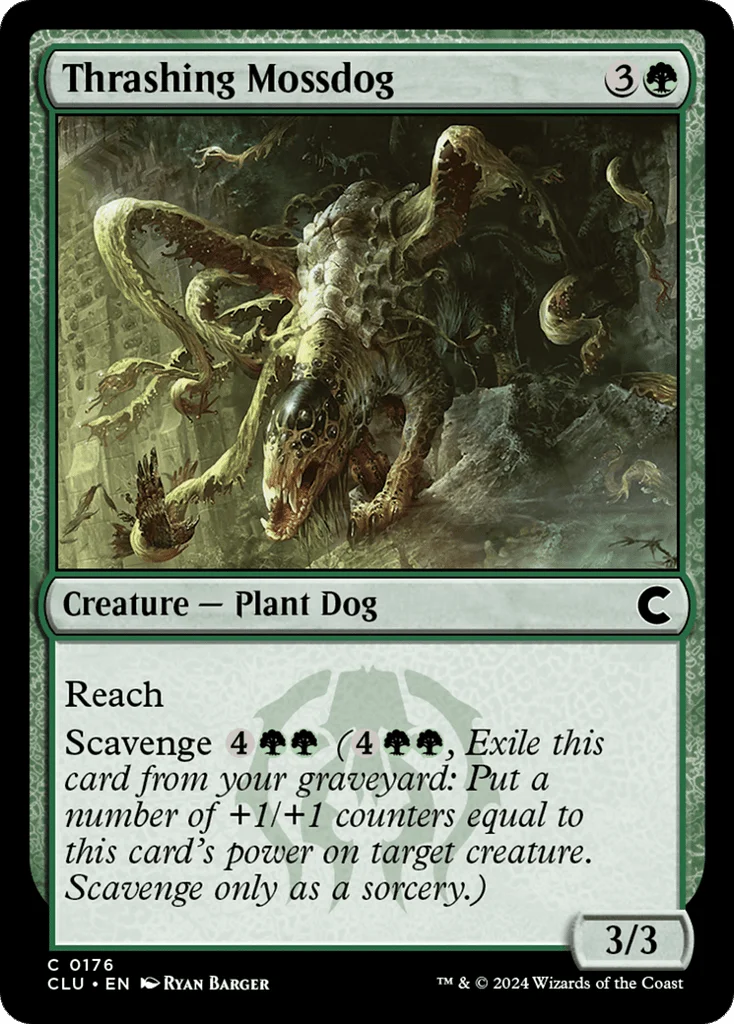 Thrashing Mossdog · Ravnica: Clue Edition
