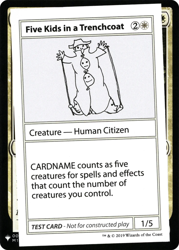 Five Kids in a Trenchcoat · Mystery Booster Playtest Cards 2019