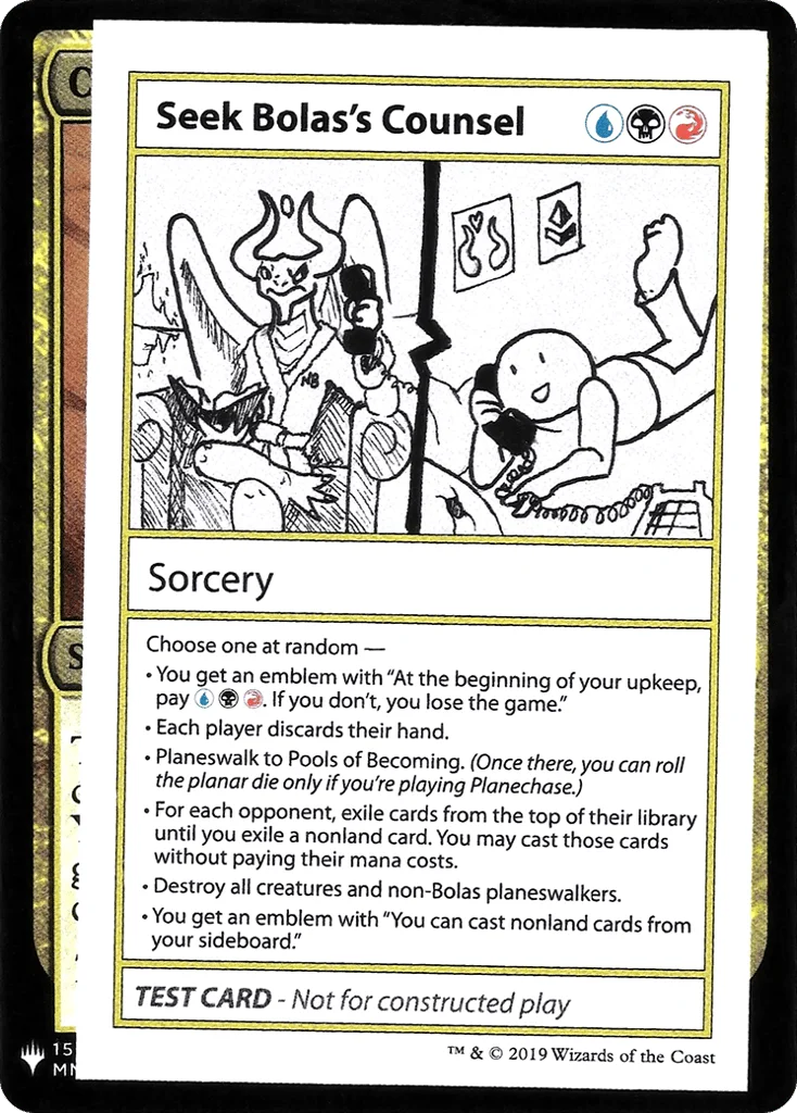 Seek Bolas's Counsel · Mystery Booster Playtest Cards 2019