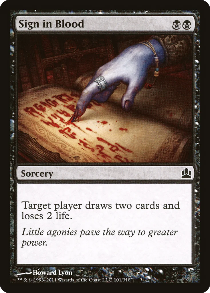 Sign in Blood · Commander 2011