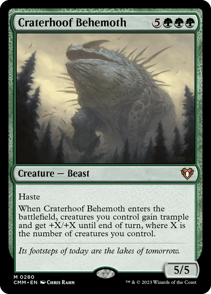 Craterhoof Behemoth · Commander Masters