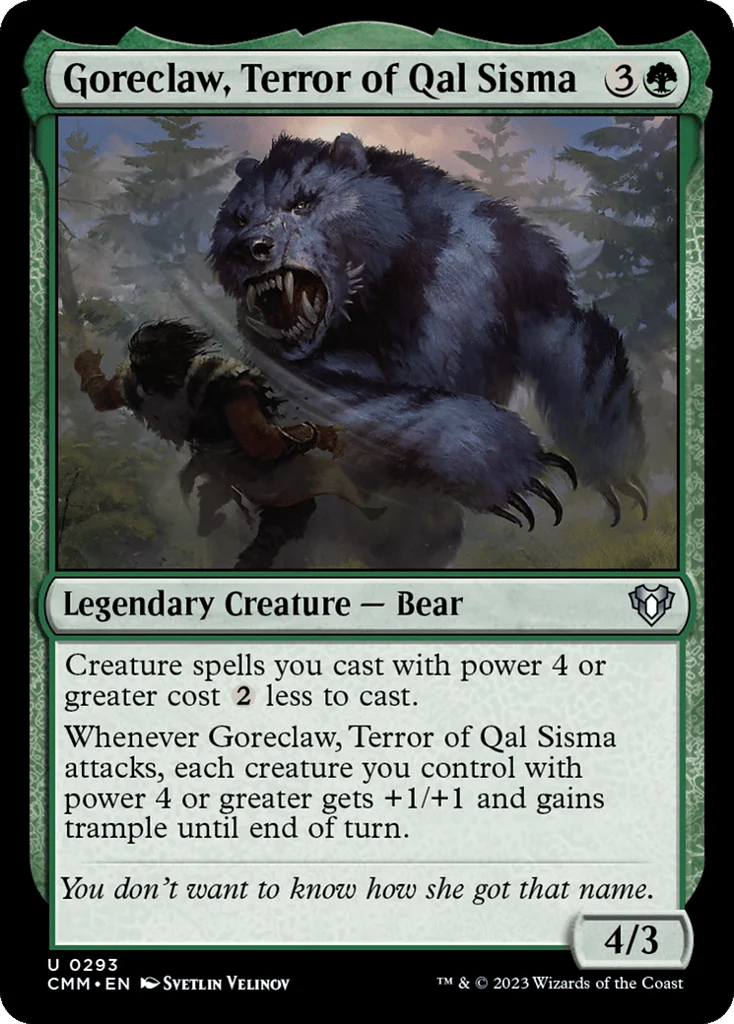 Goreclaw, Terror of Qal Sisma · Commander Masters