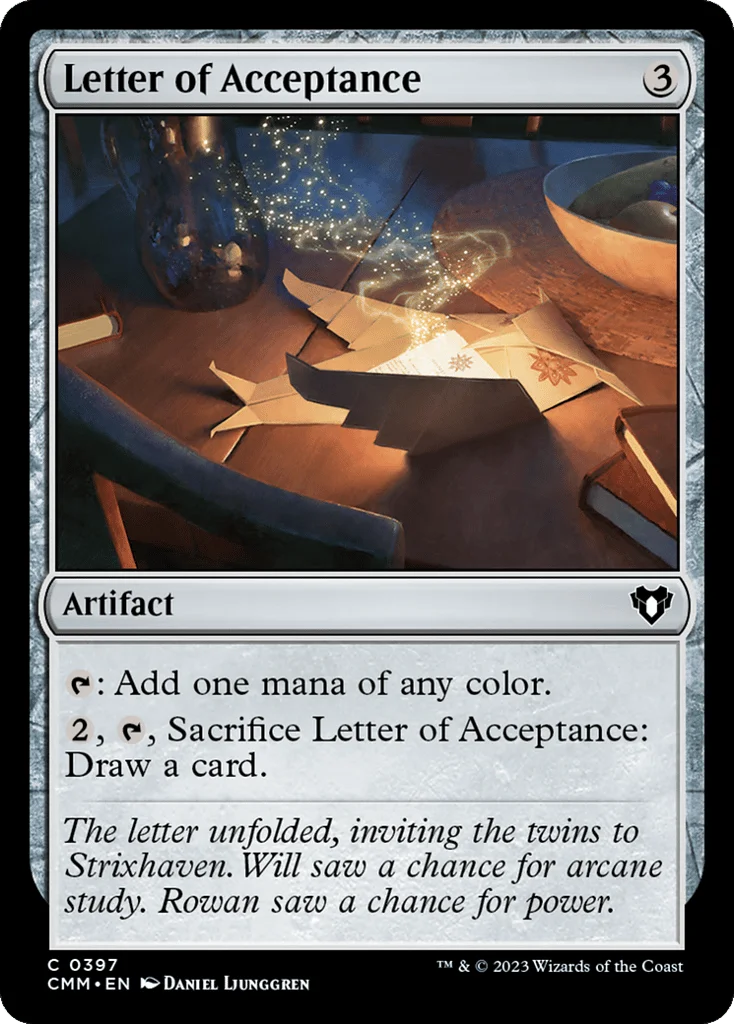 Letter of Acceptance · Commander Masters