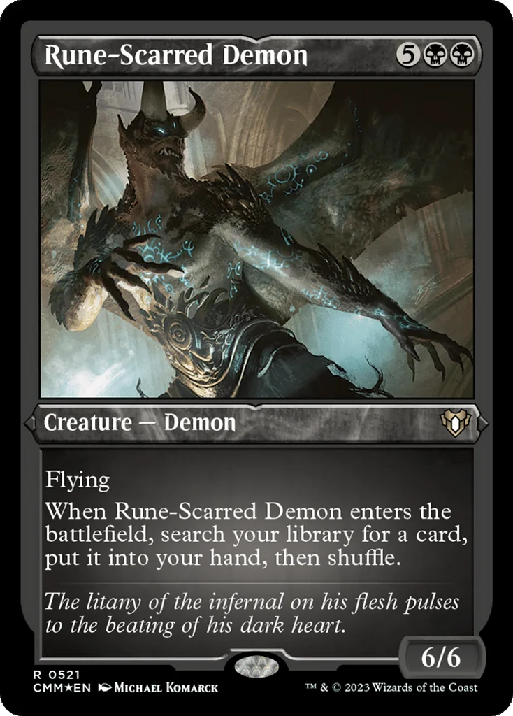 Rune-Scarred Demon · Commander Masters