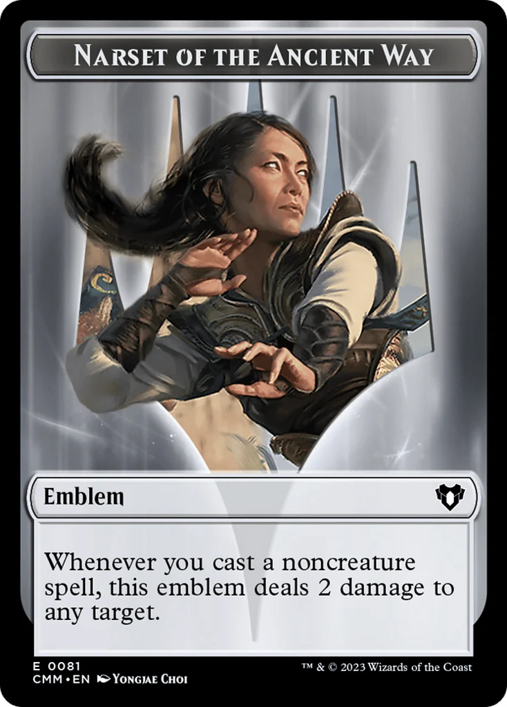 Narset of the Ancient Way Emblem · Commander Masters