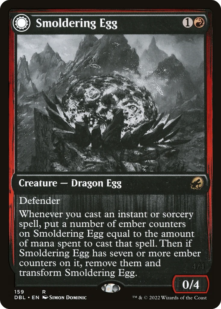 Smoldering Egg // Ashmouth Dragon · Innistrad: Double Feature