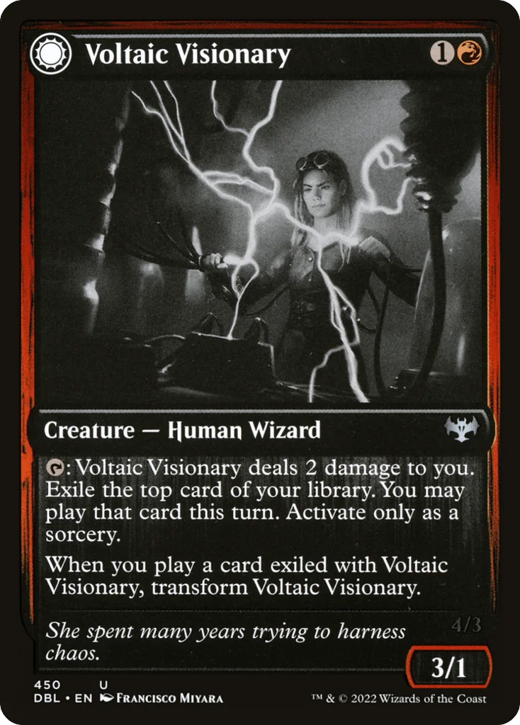 Voltaic Visionary // Volt-Charged Berserker · Innistrad: Double Feature