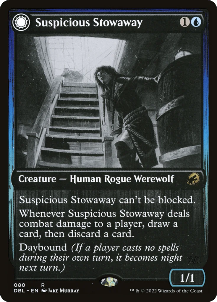 Suspicious Stowaway // Seafaring Werewolf · Innistrad: Double Feature