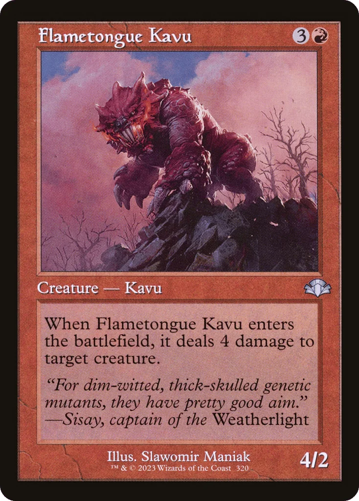 Flametongue Kavu · Dominaria Remastered