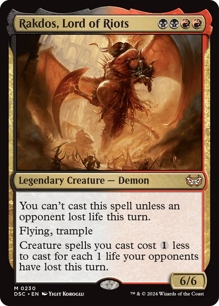 Rakdos, Lord of Riots · Duskmourn: House of Horror Commander