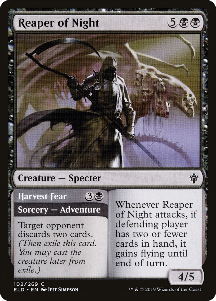 Reaper of Night // Harvest Fear · Throne of Eldraine