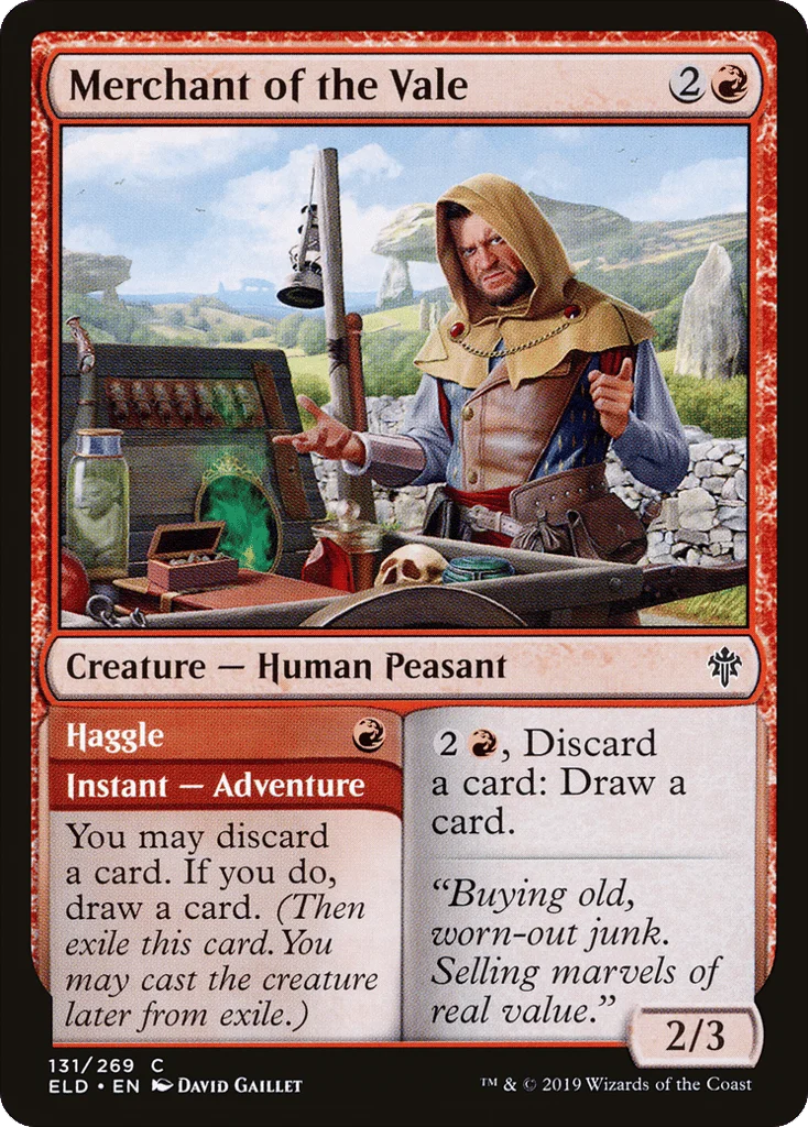 Merchant of the Vale // Haggle · Throne of Eldraine