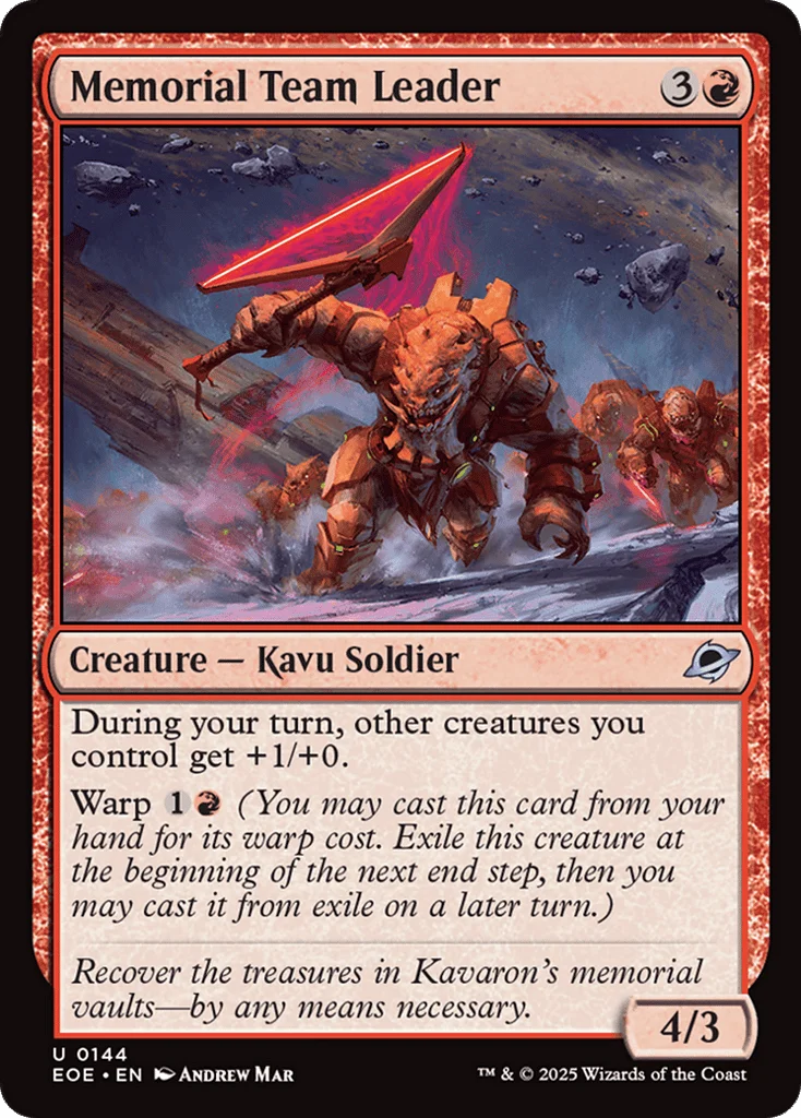 Memorial Team Leader · Edge of Eternities