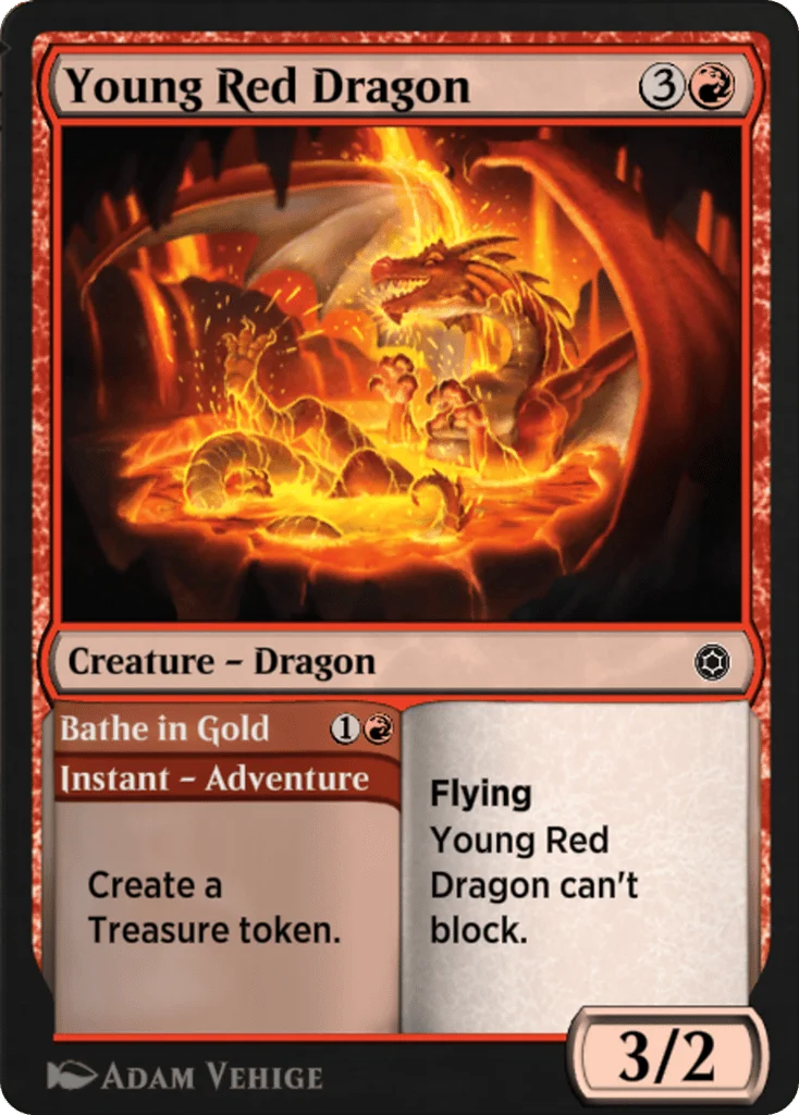 Young Red Dragon // Bathe in Gold · Alchemy Horizons: Baldur's Gate