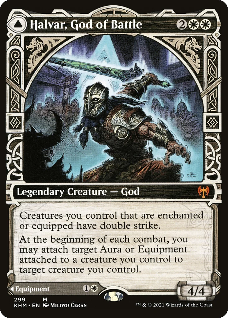 Halvar, God of Battle // Sword of the Realms · Kaldheim