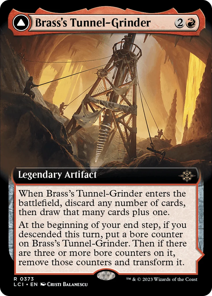 Brass's Tunnel-Grinder // Tecutlan, the Searing Rift · The Lost Caverns of Ixalan