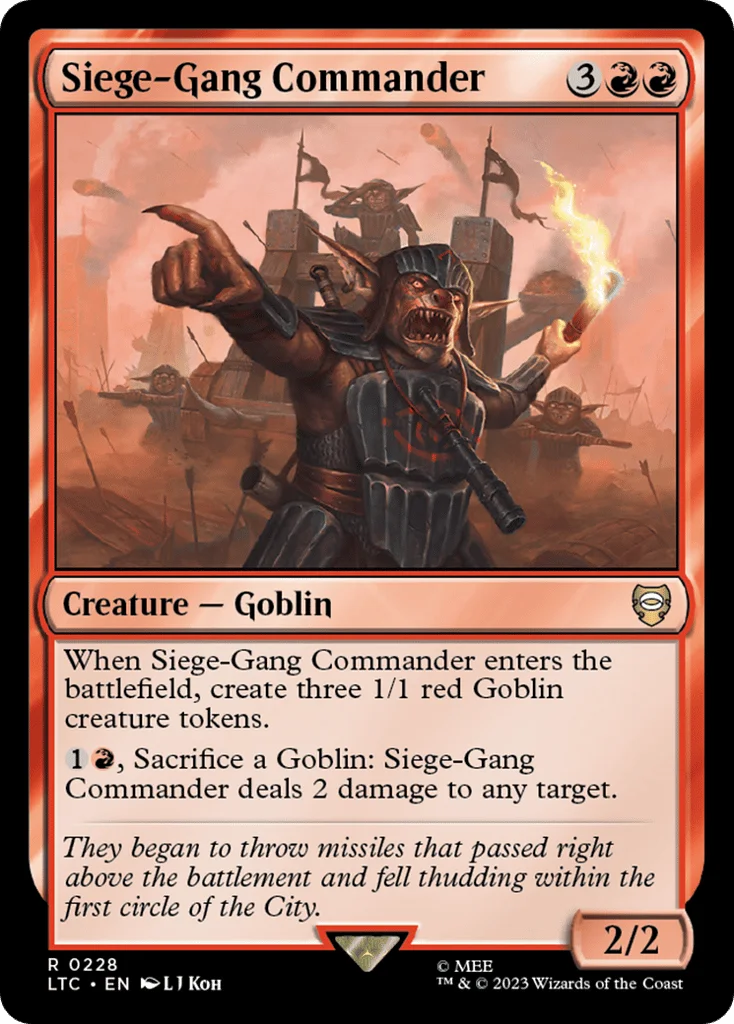 Siege-Gang Commander · Tales of Middle-earth Commander