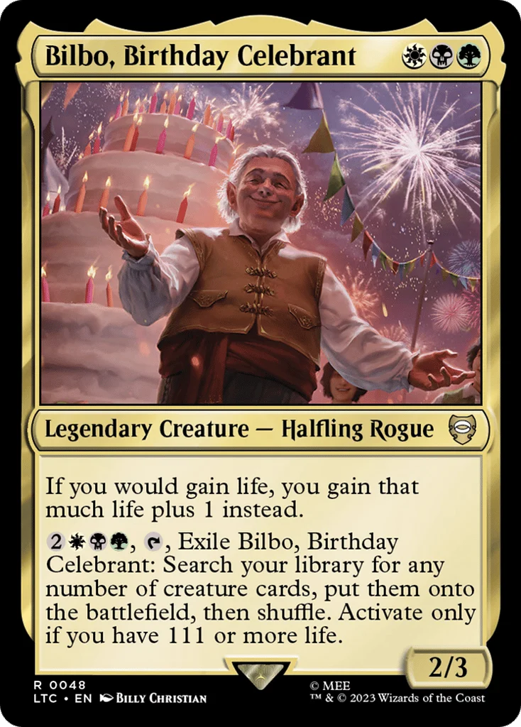 Bilbo, Birthday Celebrant · Tales of Middle-earth Commander