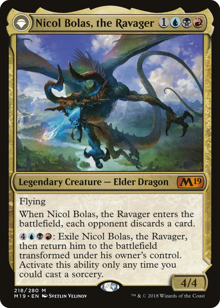 Nicol Bolas, the Ravager // Nicol Bolas, the Arisen · Core Set 2019