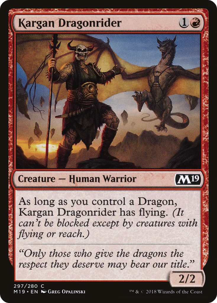Kargan Dragonrider · Core Set 2019