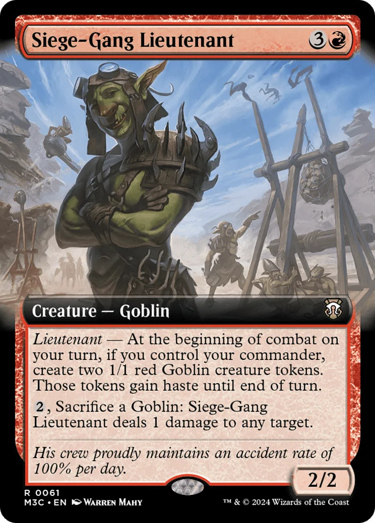Siege-Gang Lieutenant · Modern Horizons 3 Commander
