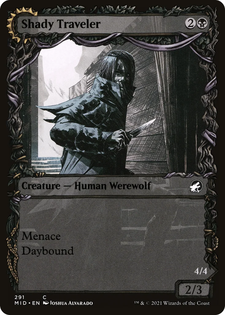 Shady Traveler // Stalking Predator · Innistrad: Midnight Hunt