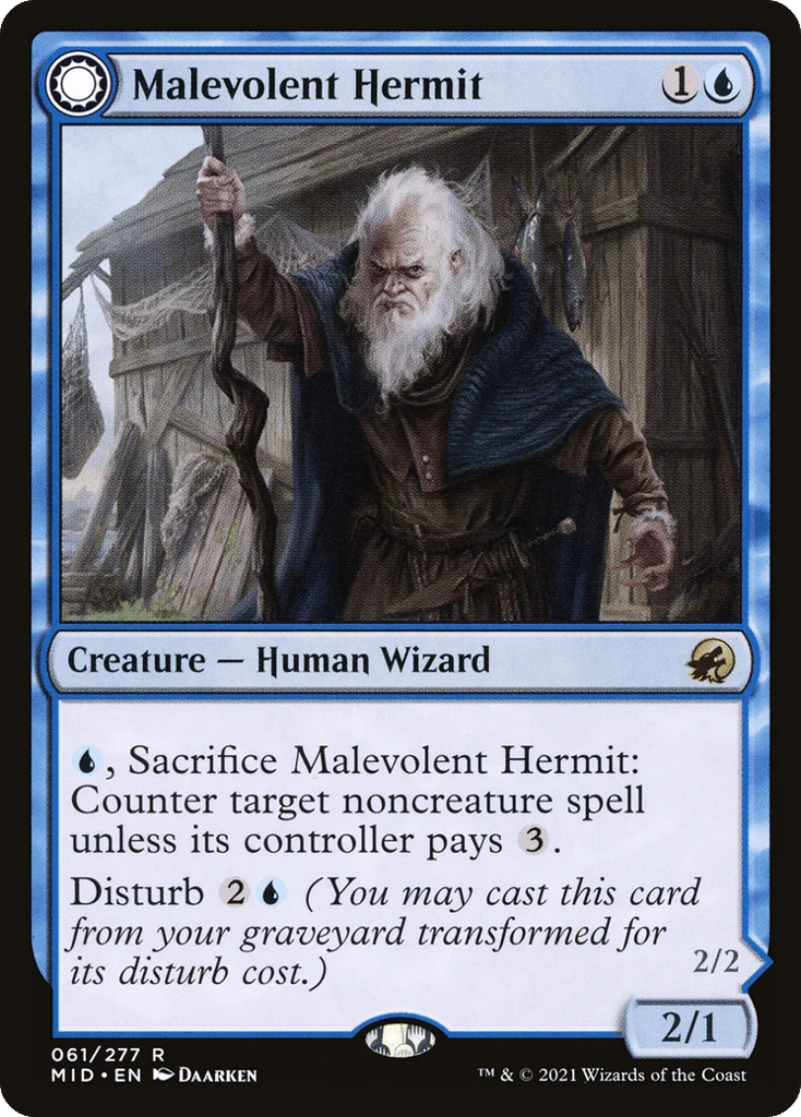Malevolent Hermit // Benevolent Geist · Innistrad: Midnight Hunt