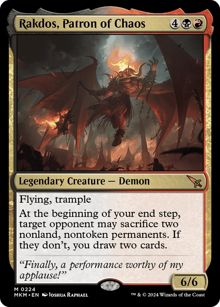 Rakdos, Patron of Chaos · Murders at Karlov Manor