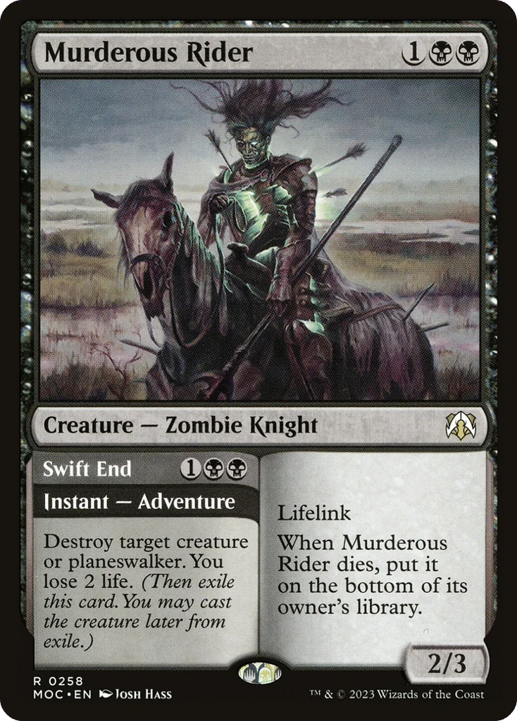 Murderous Rider // Swift End · March of the Machine Commander