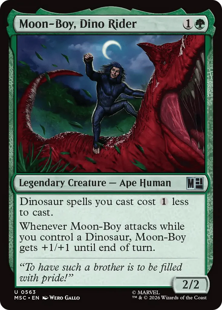 Moon-Boy, Dino Rider · Marvel Super Heroes Commander