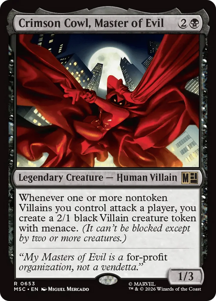 Crimson Cowl, Master of Evil · Marvel Super Heroes Commander