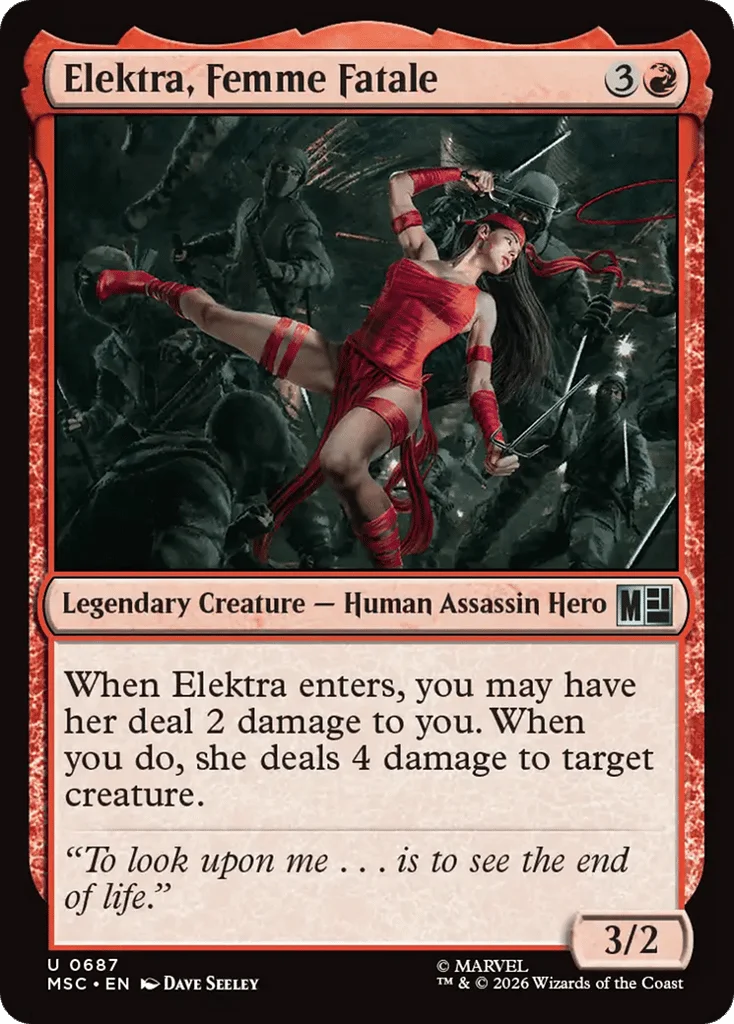 Elektra, Femme Fatale · Marvel Super Heroes Commander
