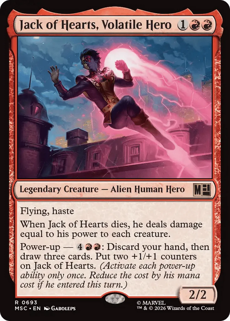 Jack of Hearts, Volatile Hero · Marvel Super Heroes Commander