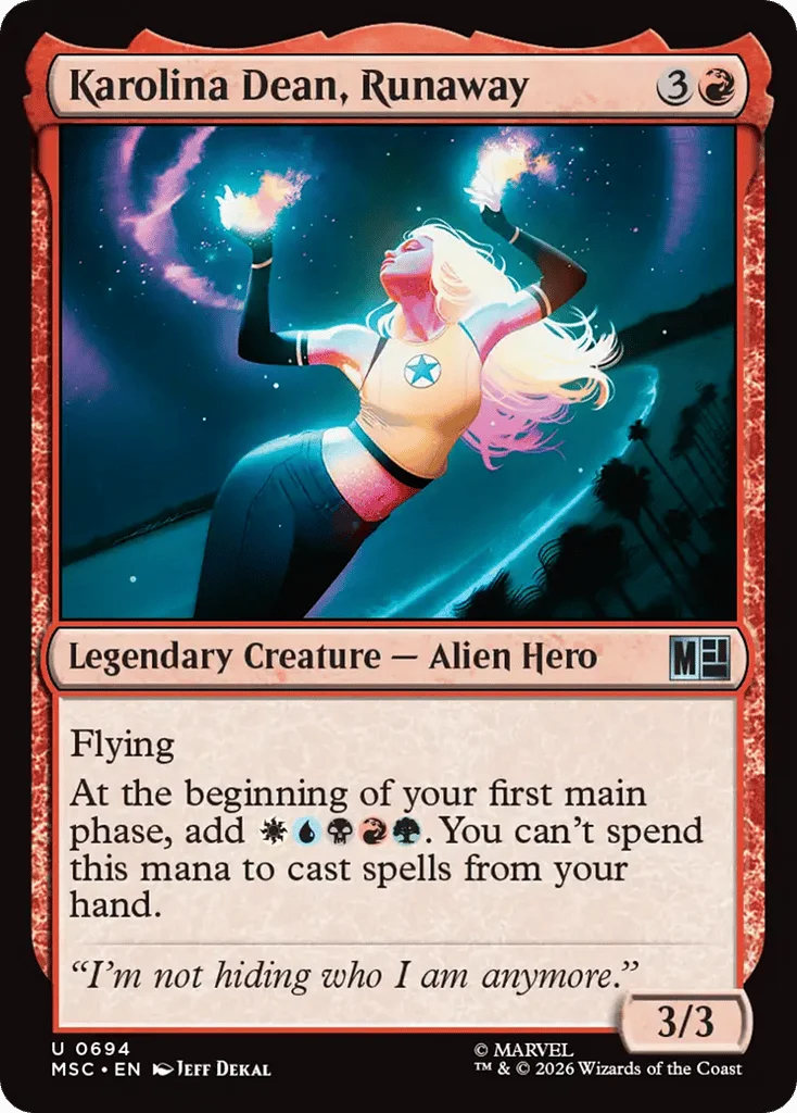 Karolina Dean, Runaway · Marvel Super Heroes Commander