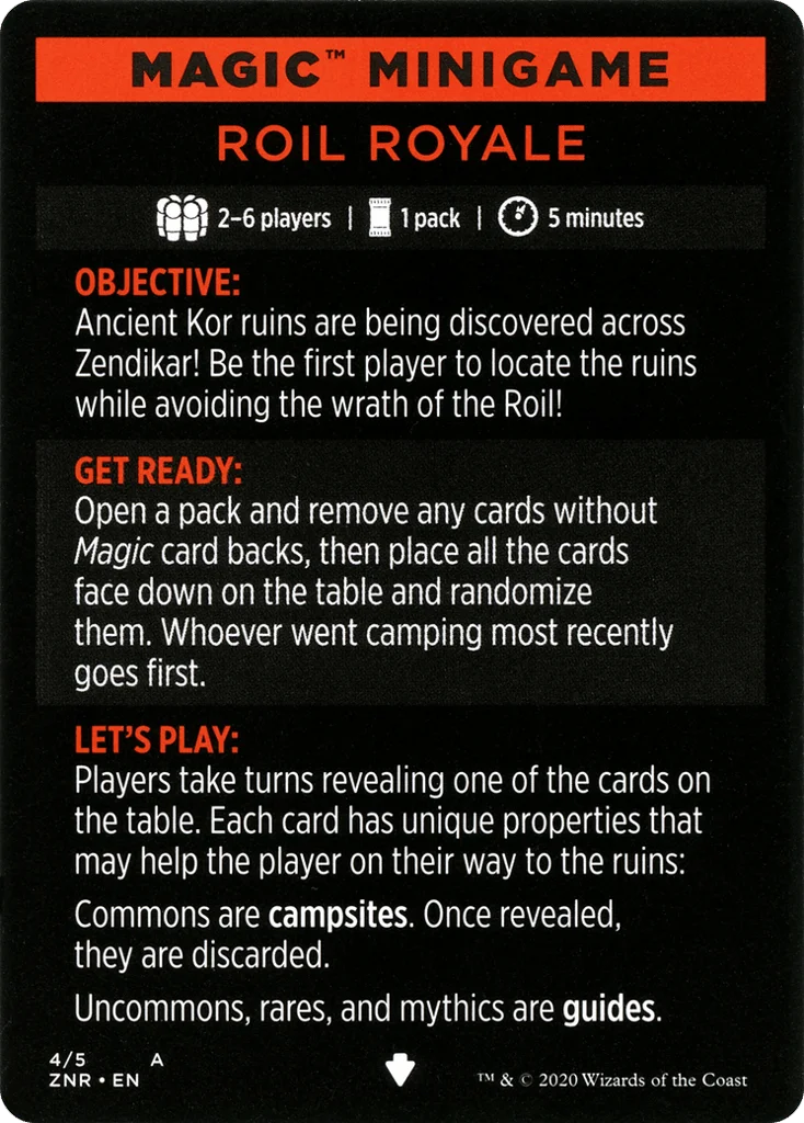 Roil Royale // Roil Royale (cont'd) · Zendikar Rising Minigames