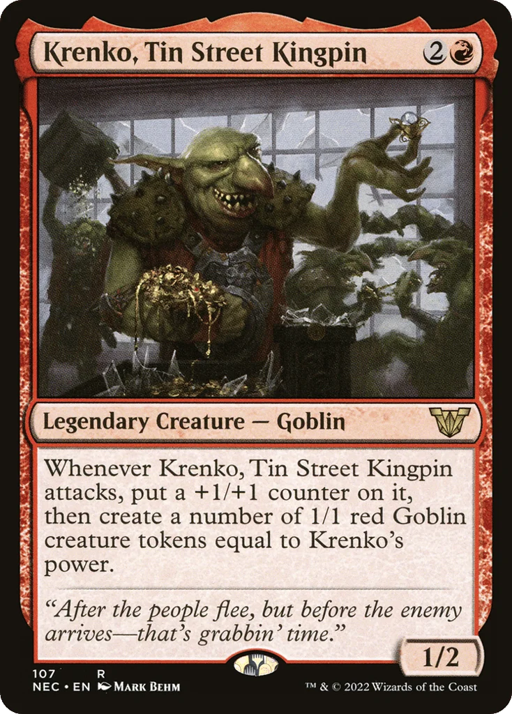 Krenko, Tin Street Kingpin · Neon Dynasty Commander