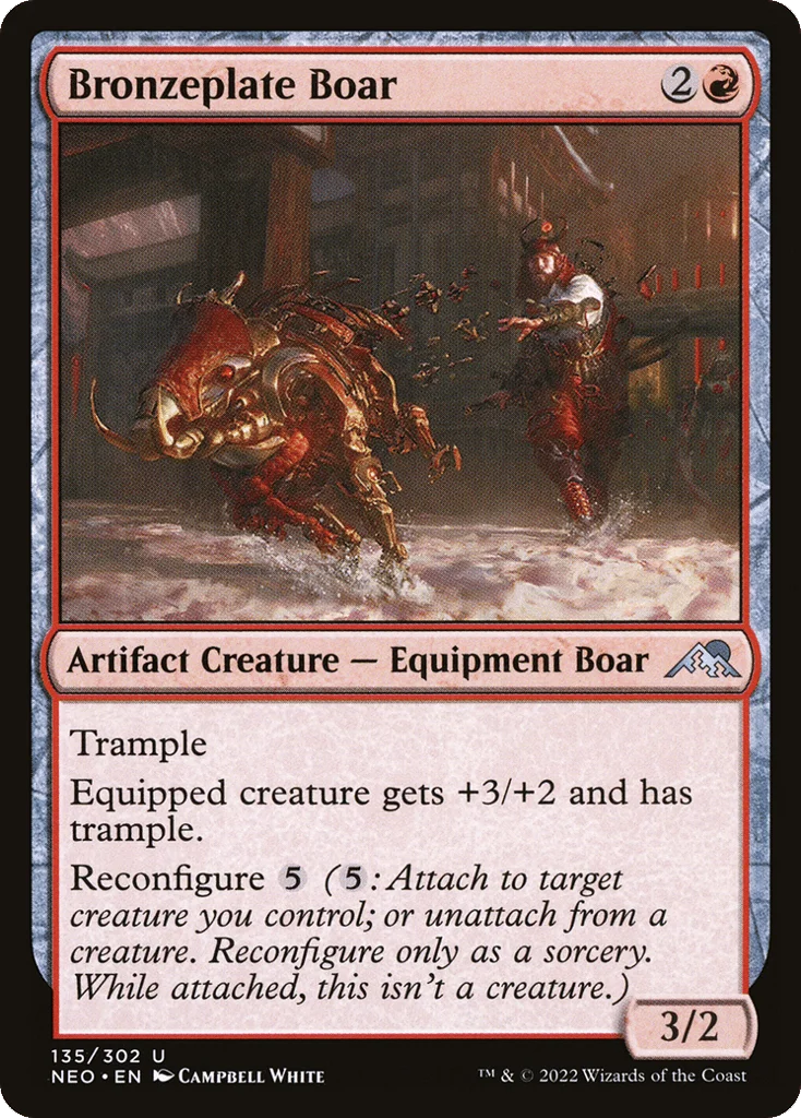 Bronzeplate Boar · Kamigawa: Neon Dynasty