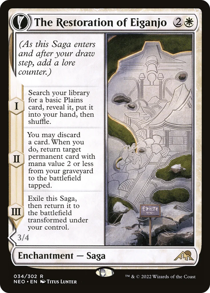 The Restoration of Eiganjo // Architect of Restoration · Kamigawa: Neon Dynasty