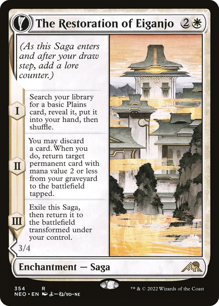 The Restoration of Eiganjo // Architect of Restoration · Kamigawa: Neon Dynasty
